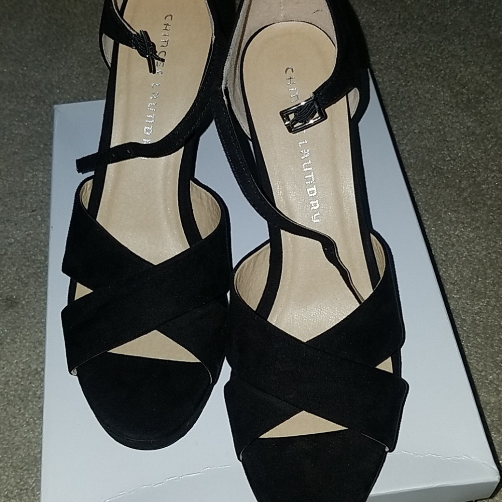 Chinese Laundry... black suede sandals
